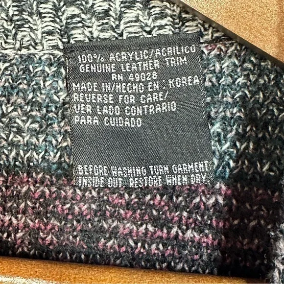 Vintage Mens Grandpacore Cardigan Sweater Size Large Geometric Abstract Aztec - Picture 10 of 13